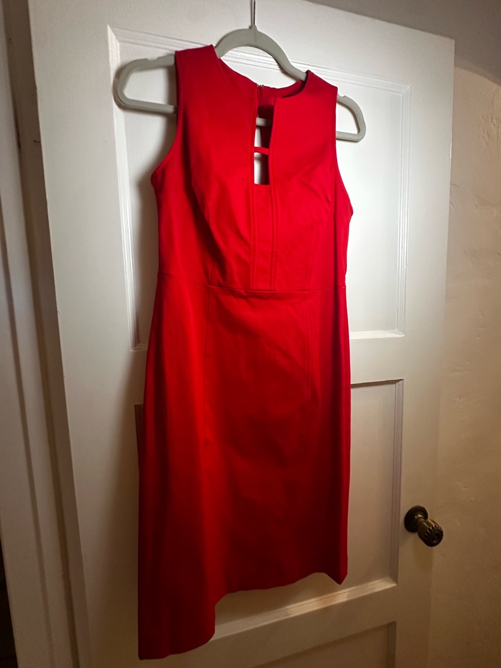 Banana Republic Women Elegant Red Midi Sleeveless Dress